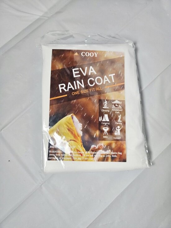 Packable Men And Women Eva Rain Jacket Waterproof Quick-drying Raincoat Poncho - Picture 1 of 3